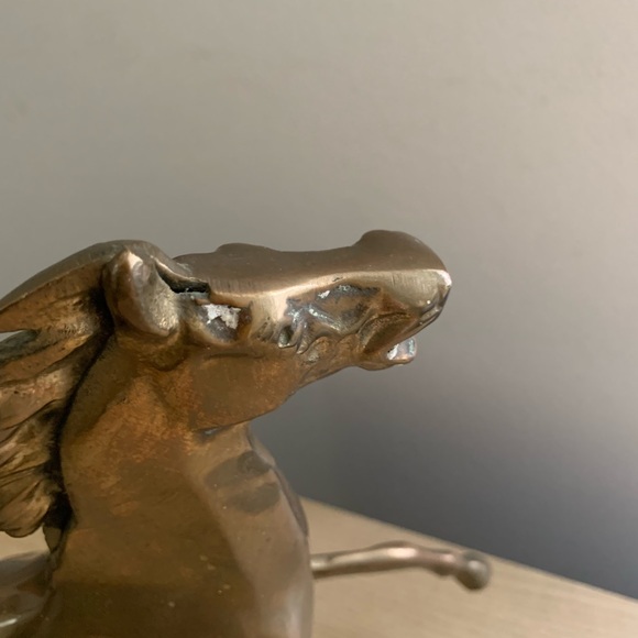 Vintage Brass Horse Sculpture Figure MCM Mantlepiece Classic Decor Timeless - Picture 4 of 7